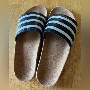 Adidas cork slides women’s size 10